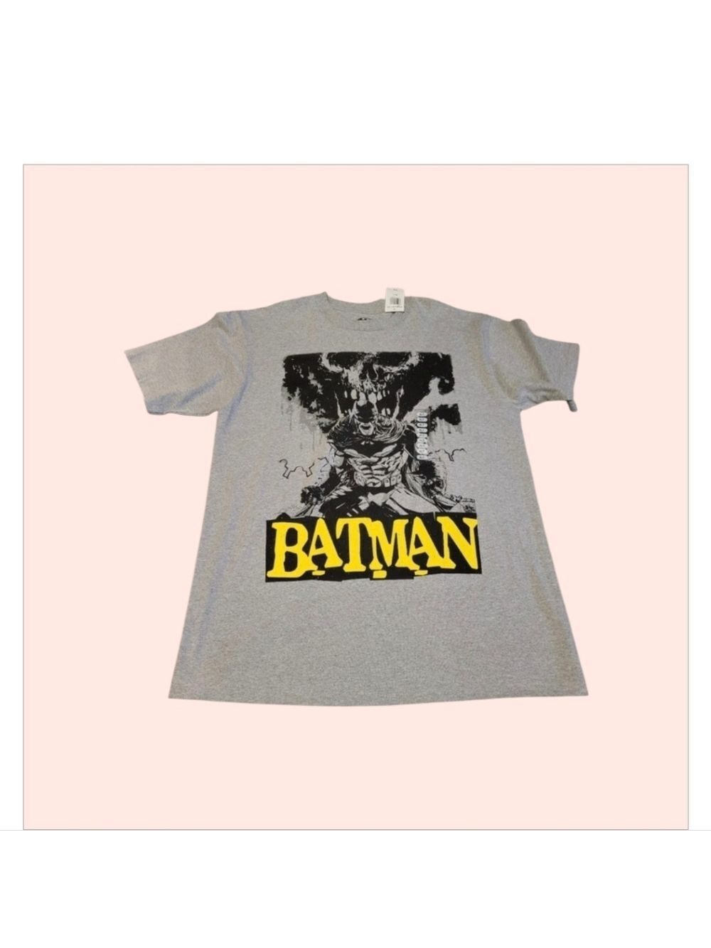 NWT Batman Gray and Yellow Men's Shirt Size XLT